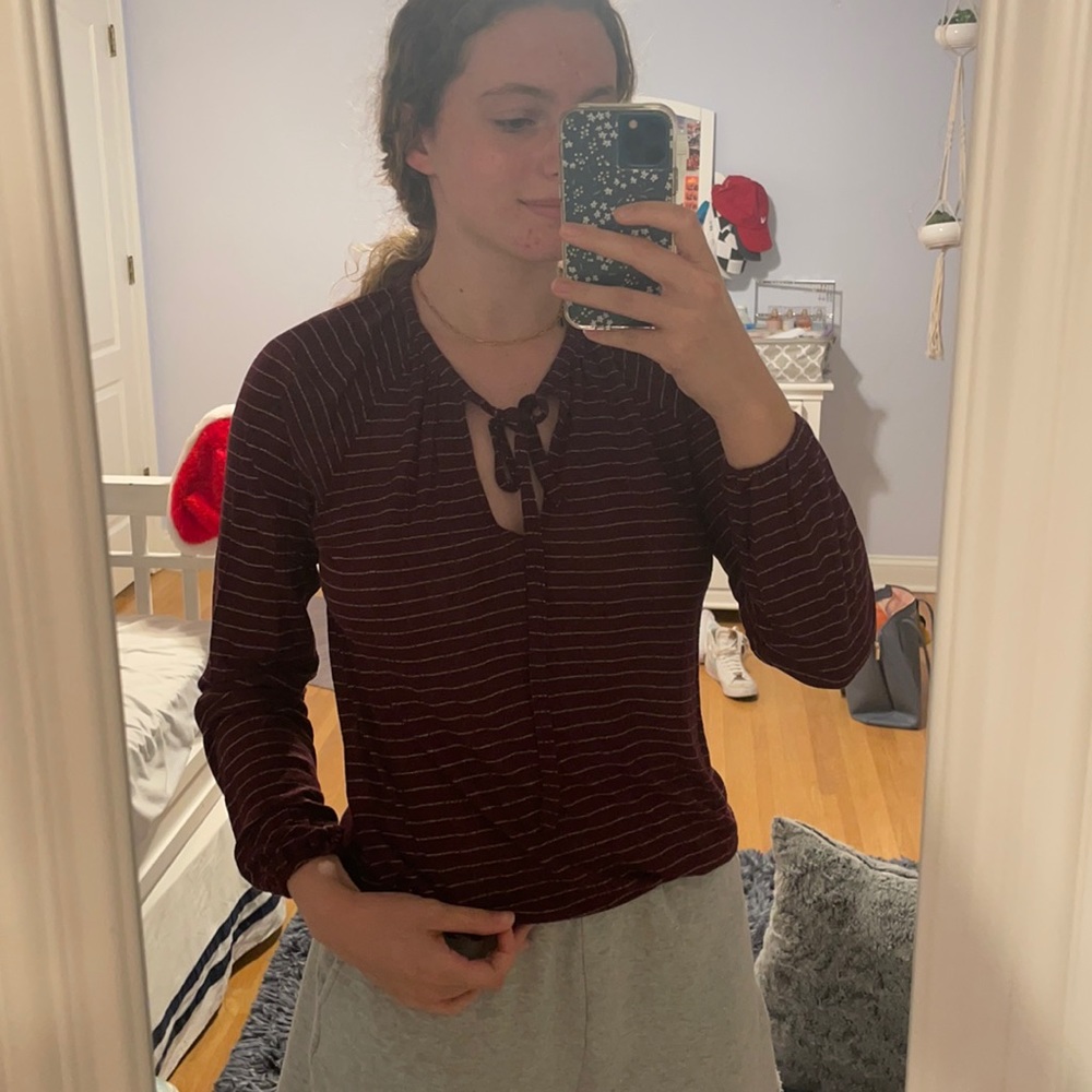 lucky brand long sleeve blouse